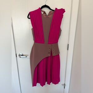 Avant-Garde Pleated Statement Dress